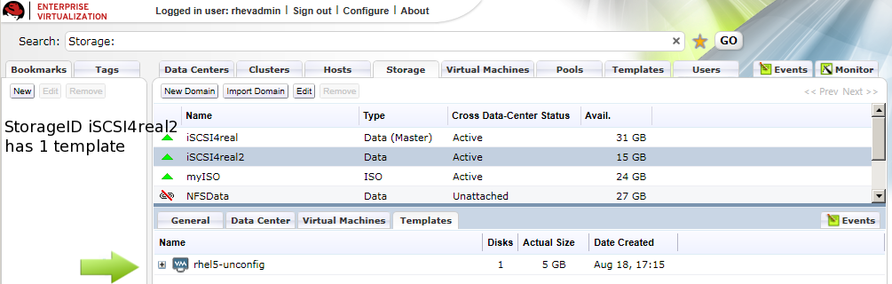 RHEV-M-Storage-iSCSI-templates